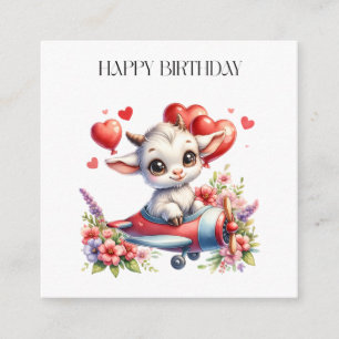Tarjeta De Recepción Cumpleaños de piloto de cabra