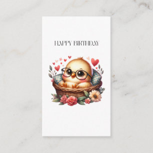 Tarjeta De Recepción Cumpleaños de Pollita Inteligente