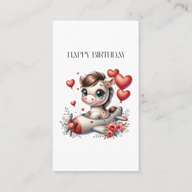 Tarjeta De Recepción Cumpleaños de Pony Pilot (Anverso)