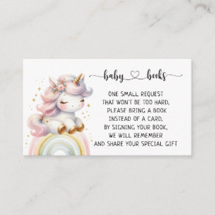 Tarjeta De Recepción Cumpleaños de Unicornio y Arcoiris Baby Shower I