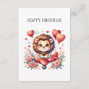 Tarjeta De Recepción Cumpleaños del León Volador