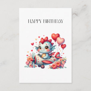 Tarjeta De Recepción Cumpleaños del piloto de dragón