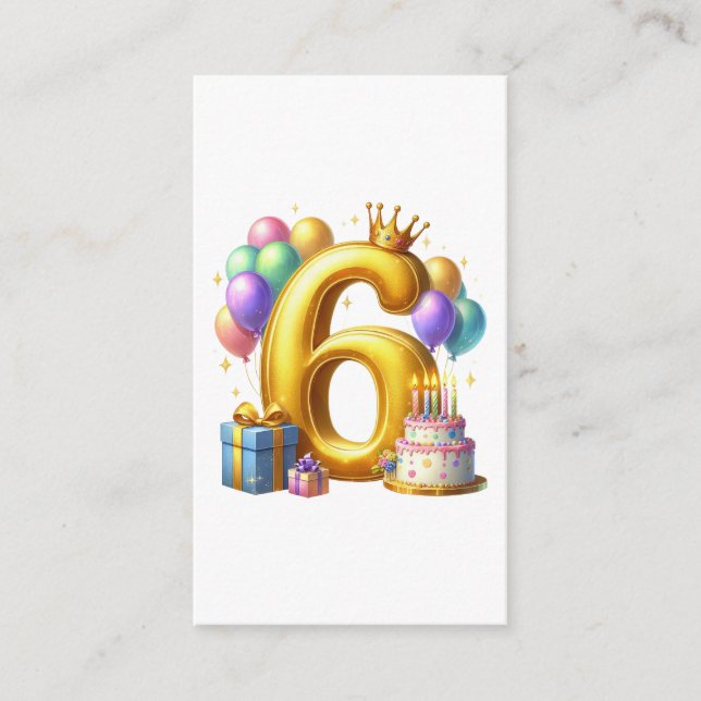 Tarjeta De Recepción Cumpleaños dorado 6 (Anverso)