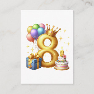 Tarjeta De Recepción Cumpleaños dorado 8