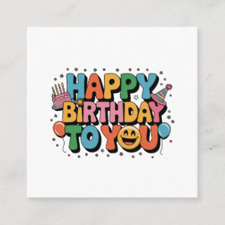 Tarjeta De Recepción Cumpleaños Feliz Sonriente