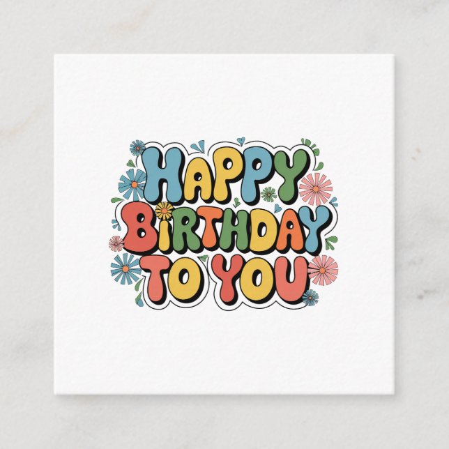 Tarjeta De Recepción Cumpleaños floral genial (Anverso)