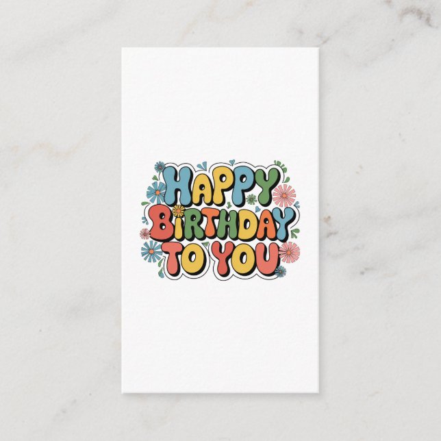 Tarjeta De Recepción Cumpleaños floral genial (Anverso)
