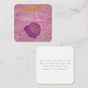 Tarjeta De Recepción Cumpleaños Galaxia Cósmica Acuarela Rosa