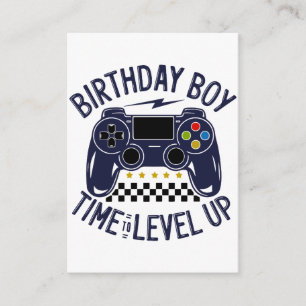 Tarjeta De Recepción Cumpleaños Niño Tiempo de Subir de Nivel