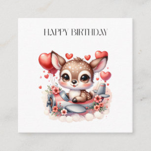 Tarjeta De Recepción Cumpleaños piloto ciervo