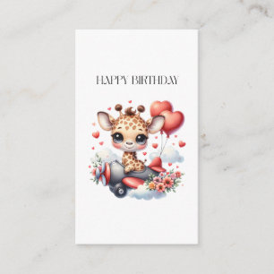Tarjeta De Recepción Cumpleaños piloto jirafa