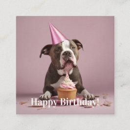 Tarjeta De Recepción Cumpleaños! Torta de comer perro