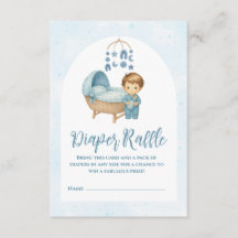Cuna móvil azul cúbica de bebé Diaper Raffle