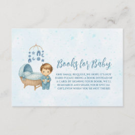 Tarjeta De Recepción Cuna móvil azul cúbica para bebés libros para bebé