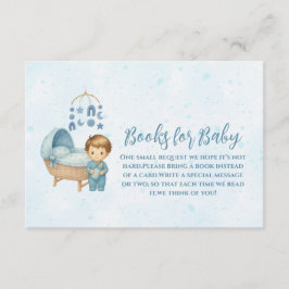 Tarjeta De Recepción Cuna móvil azul cúbica para bebés libros para bebé