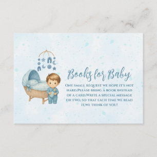Tarjeta De Recepción Cuna móvil azul cúbica para bebés libros para bebé