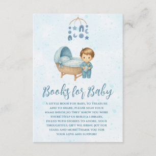 Tarjeta De Recepción Cuna móvil azul cúbica para bebés libros para bebé