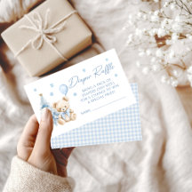 Curte Blue Winter Teddy Bear Baby Boy Diaper Raffl