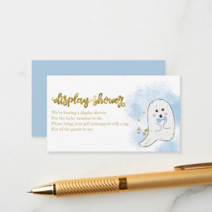 Tarjeta De Recepción Curte Ghost Halloween Baby Shower Display Shower E