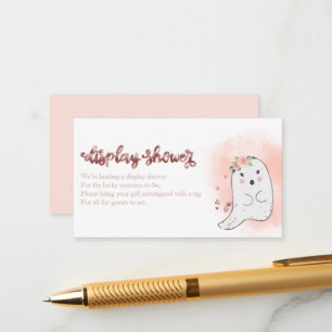 Tarjeta De Recepción Curte Ghost Halloween Baby Shower Display Shower E
