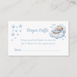 Tarjeta De Recepción Cuta acuarela Teddy Bear Diapper Raffle