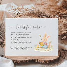 Tarjeta De Recepción Cute acuarela canguro: libros para bebés