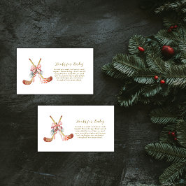 Tarjeta De Recepción Cute All Stars Bow Hockey Girl Books Baby Shower