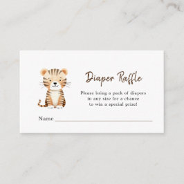 Tarjeta De Recepción Cute Animal Baby Boy ducha Diaper Raffle