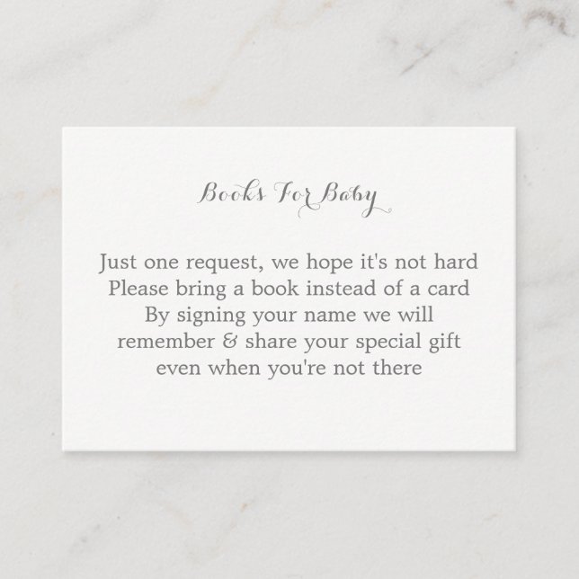 Tarjeta De Recepción Cute Baby Clothes Animales Libros Para Bebés (Anverso)