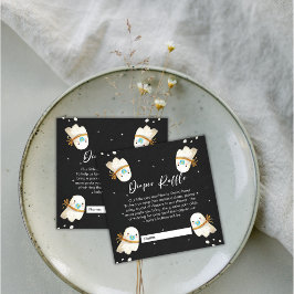 Tarjeta De Recepción Cute Baby Ghost Halloween Fall Diaper Raffle