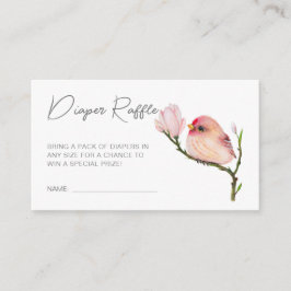 Tarjeta De Recepción Cute Baby Redpoll Bird Baby Shower