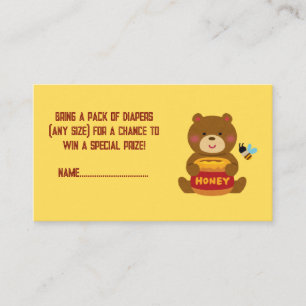 Tarjeta De Recepción Cute Bear Theme Boy Baby Shower