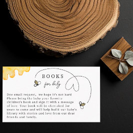 Tarjeta De Recepción Cute Bee Baby Shower Book For Baby manuscrito