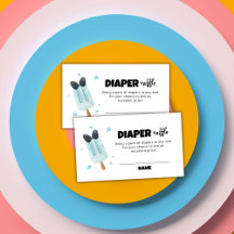 Cute Bow Ice Cream Pop Diaper Raffle Baby Shower