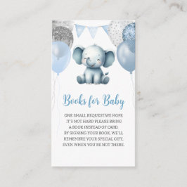 Tarjeta De Recepción Cute Boy Elephant Balloons Boys for Baby Shower