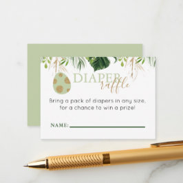 Tarjeta De Recepción Cute Brontosaurus Dinosaur Diaper Raffle Insertar