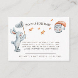 Tarjeta De Recepción Cute Bunny Stars Rainbow Diaper Raffle