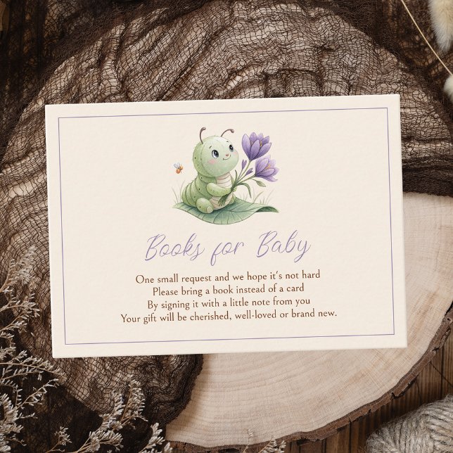 Tarjeta De Recepción Cute Caterpillar Baby Shower Books For Baby (Subido por el creador)