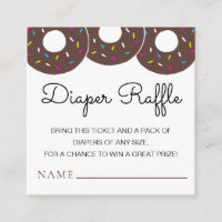 Cute chocolate donuts Baby Shower Diaper Raffle