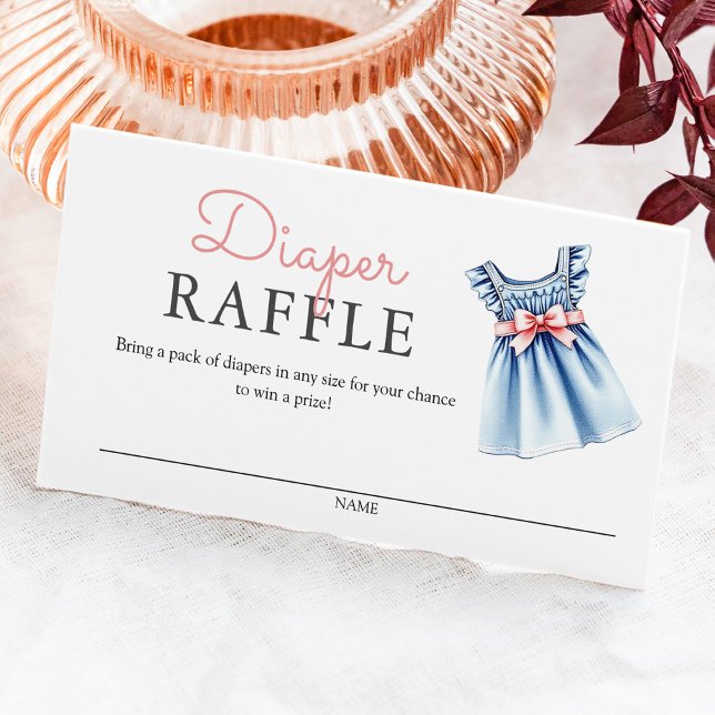 Tarjeta De Recepción Cute Denim Blue Jean Diaper Raffle (Subido por el creador)