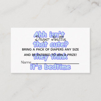 Tarjeta De Recepción Cute Diaper Raffle Ticket