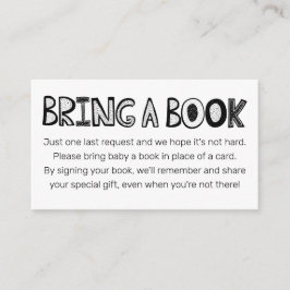 Tarjeta De Recepción Cute Doodle Books Para El Bebé