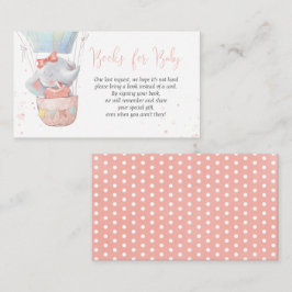 Tarjeta De Recepción Cute Elefante Chica Libros para Bebé