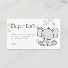 Tarjeta De Recepción Cute Elephant Baby Shower Diaper Raffle