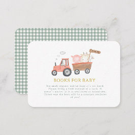 Tarjeta De Recepción Cute Farm Animal Barnyard Boys for baby