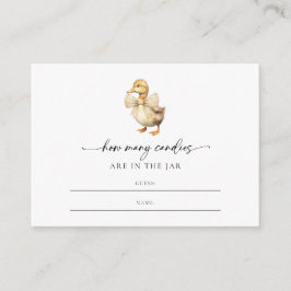 Tarjeta De Recepción Cute género Neutral Duck Candies Baby Shower
