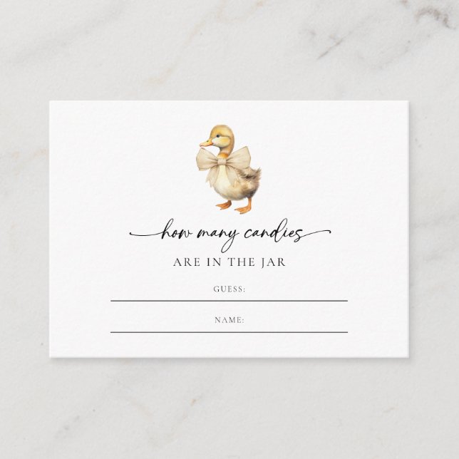Tarjeta De Recepción Cute género Neutral Duck Candies Baby Shower (Anverso)