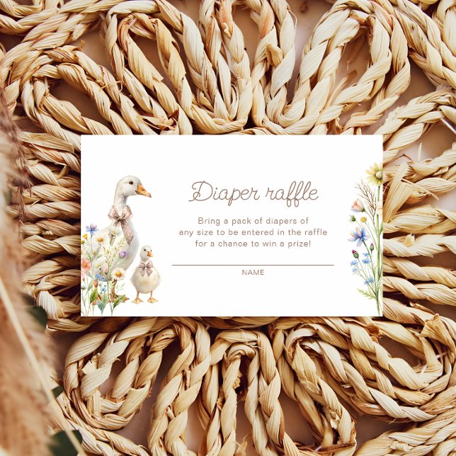 Tarjeta De Recepción Cute Goose Boho Baby Shower Diaper Tickets (Subido por el creador)