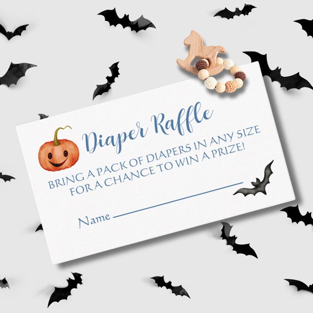 Tarjeta De Recepción Cute Halloween Baby Shower Diaper Raffle (Subido por el creador)