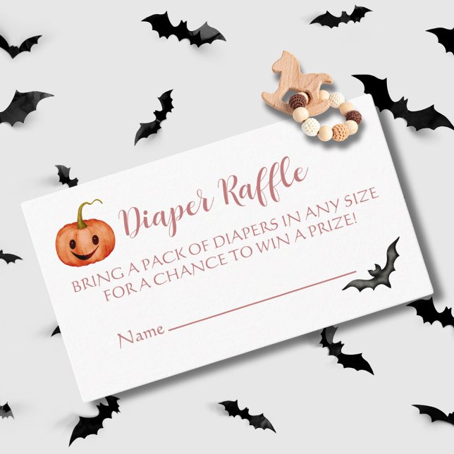 Tarjeta De Recepción Cute Halloween Baby Shower Diaper Raffle (Subido por el creador)